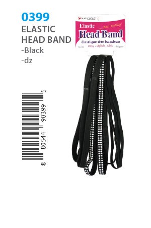 MGC Elastic Head Band #0399 Black -dz