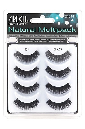 [Ardell-#61406] Natural Lashes Multipack(4 Pair) - 101 Black