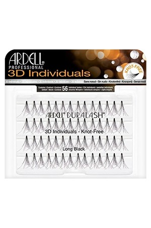 [Ardell-#75943] 3D Individuals Lashes - Knot Free Lashes Long Black