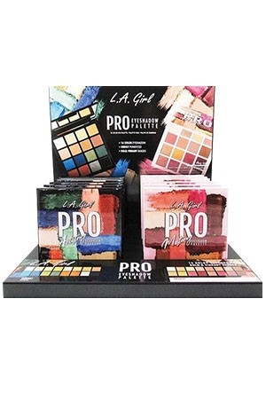[L.A.Girl- #GPD374B]  Pro Eyeshadow Palette&Brush(12pc+3Free) -ds