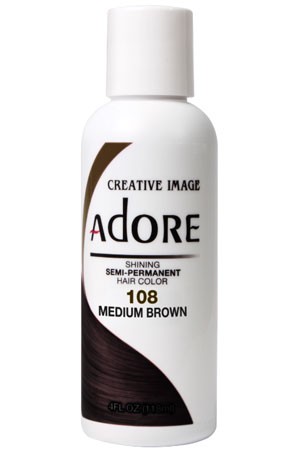 [Adore-box#1] Semi Permanent Hair Color (4 oz)- #108 Medium Brown