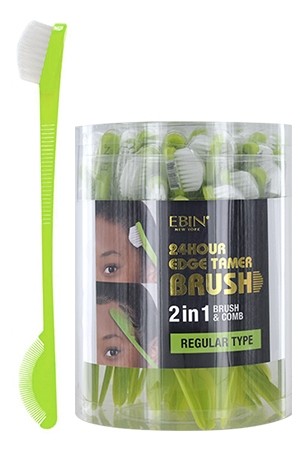 [Ebin-#EB-NRT2] 24 Hour Edge Tamer Brush - Nylon /Regular (48pc/jar)