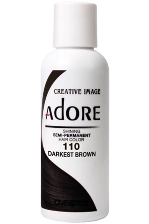 [Adore-box#1] Semi Permanent Hair Color (4 oz)- #110 Darkest Brown