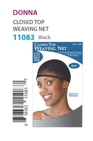 [Donna-#11083] Closed Top Weaving Cap (Black) -dz