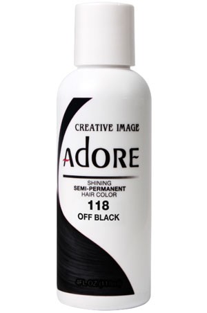 [Adore-box#1] Semi Permanent Hair Color (4 oz)- #118 Off Black