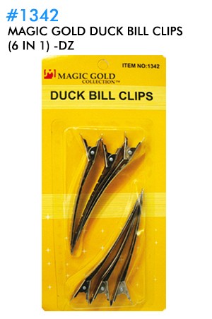 [Magic Gold-#1342] Duck Bill Clips (6 in 1) -dz