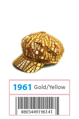 Leopard Hat #1961 Gold/Yellow