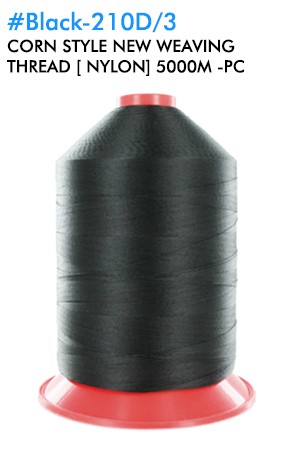 [#1445 #Black-210D/3] Corn Style NEW Weaving Thread [Nylon] 5000M-pc