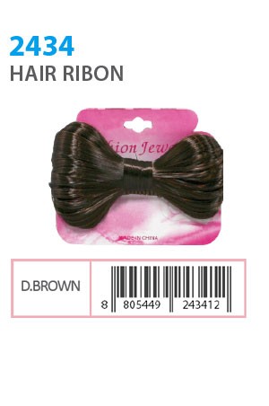 Hair Ribon #2434 Dark Brown - dz