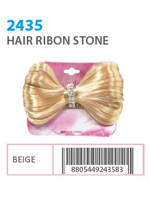 Hair Ribon Stone #2435 Beige - dz