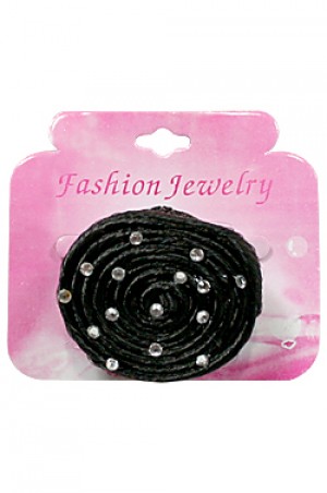 Fashion Jewelry   - Hair Rose Black #2436 (dz)