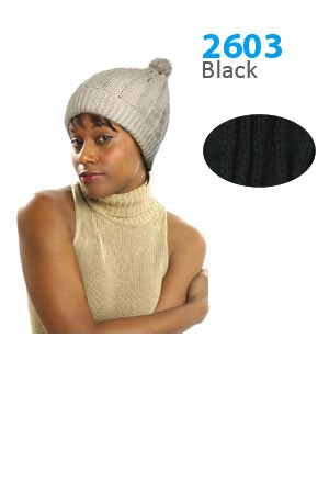 Winter Hat #2603BK - pc [Black]