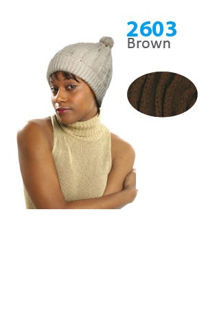 Winter Hat #2603 Brown - pc