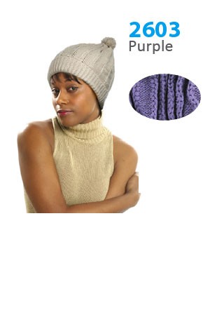 Winter Hat #2603 Purple - pc