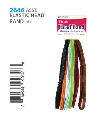 MGC Elastic Head Band #2646 ASST -dz