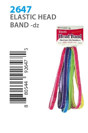 MGC Elastic Head Band #2647 ASST -dz