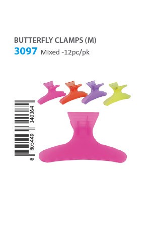 Magic Butterfly Clamp (M) #3097 Crystal Mix -pk