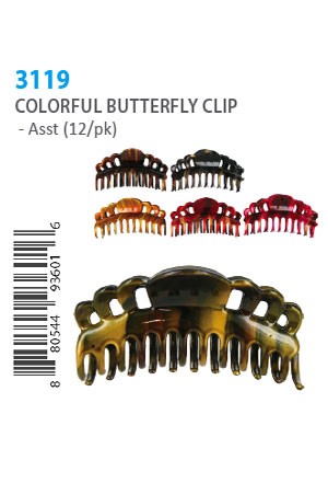 Colorful Butterfly Clip XL #3119 (No.10) -dz