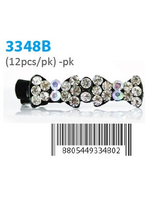 Design Stone Hair Pin Clip (12 pcs/pk) #3348B - pk