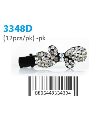Design Stone Hair Pin Clip (12 pcs/pk) #3348D -pk