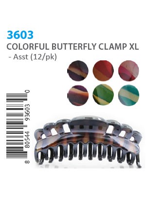 Colorful Butterfly Clamp XL #3603 -dz