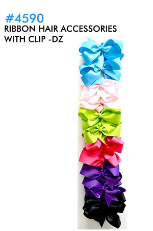 Ribbon Hair Accessories w/Clip #4590-dz