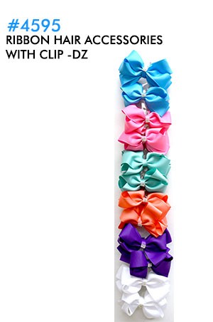 Ribbon Hair Accessories w/Clip #4595-dz