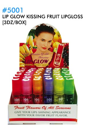 [#5001] Lip Glow Kissing Fruit Lipgloss (3dz/Box)
