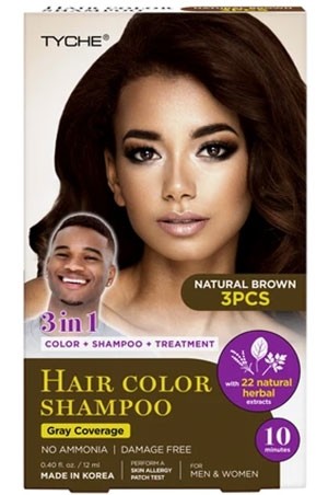 [Nicka K-box#38] Tyche Hair Color Shampoo-Natural Brown(0.4oz)