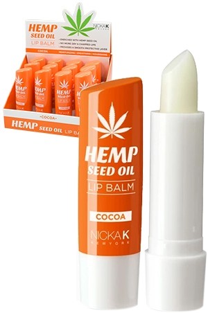 [Nicka K-box#44] Hemp Seed Oil Lip Balm-Cocoa(12pc/Set)