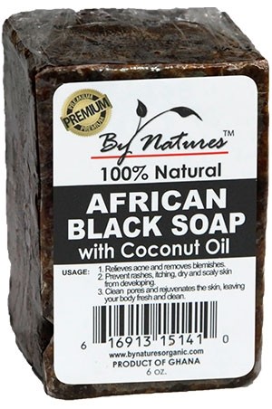 [By Natures-box #28] African Black Soap w/Coconut Oil(6oz)