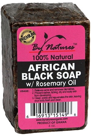 [By Natures-box #33] African Black Soap w/Rosemary Oil(6oz)