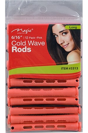 [#3313] Cold Wave Rods (Long 6/16" Pink) / #CWR-6 -dz