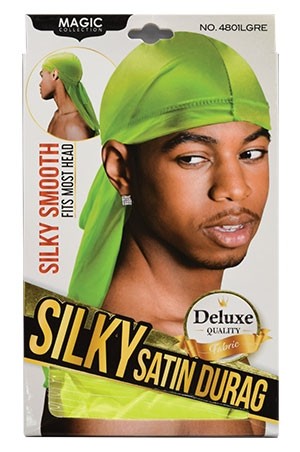 [Magic Collection #4801LGRE] Silky Satin Durag-Lime Green -dz
