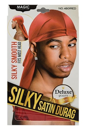 [Magic Collection #4801RED] Silky Satin Durag (Red)-dz