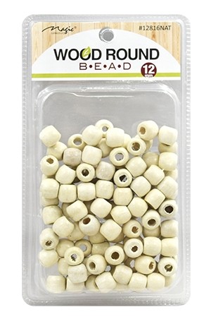 [Magic Collection-#12816NAT] Wood Bead(M)-Natural -pc