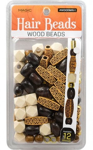 [Magic collection] Wood Bead Mix Design-1(6pc/pk)-pk