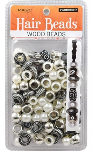 [Magic collection] Wood Bead Mix Design-2-pc