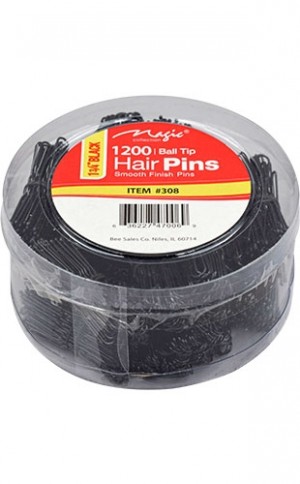 [Magic Collection #308] Hair Pin 1 3/4" -Black(1200)-jar