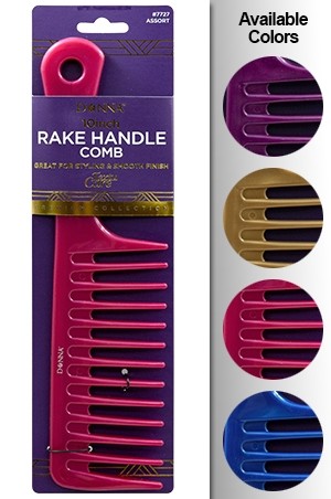 [Donna-#7727] Rake Handle Comb 10" -dz