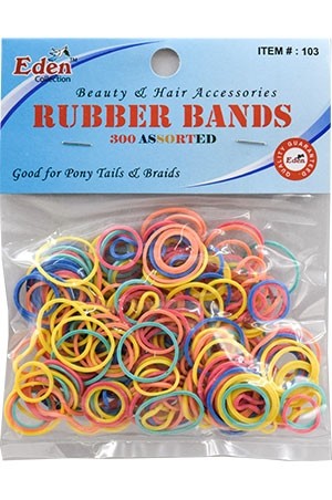 [ #103] Eden Rubber Band (300pc-3 sizes)(Ast 12pk/dz) -dz
