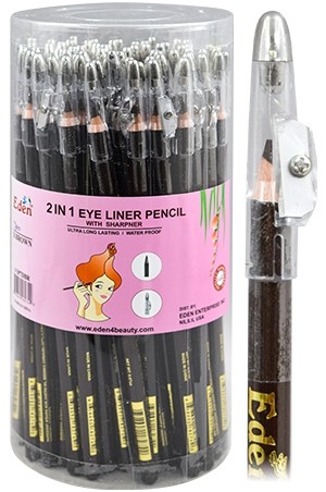 [ #SP7DBR] Eden  2 IN 1 Eyeliner Pencil-D. Brown(72pc/Jar) -Jar