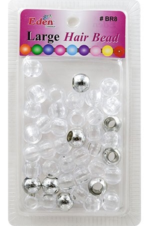 [#BR8MSC] Eden LG Blister Round Bead-Sil+Clear(32ea/pk) -pk