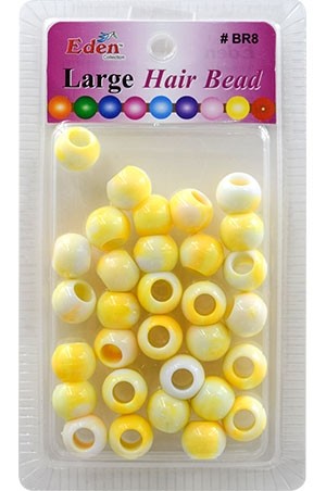 [#BR8WYEL] Eden LG 2 Tone Blister Bead-Yellow Tone(32ea/pk) -pk