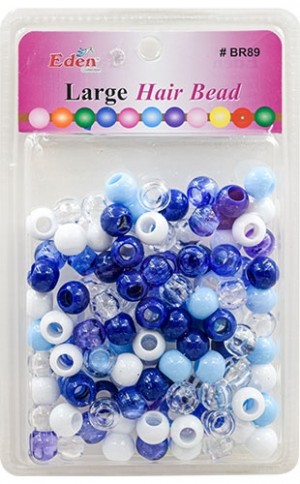 [#BR89B6] Eden XLG Blister Round Bead-Blue Tone -pk