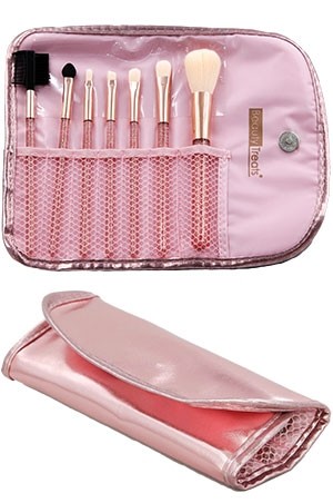 [Beauty Treats-box#100] 7pc Brush Set in Pouch_Rose Gold[BTS157]
