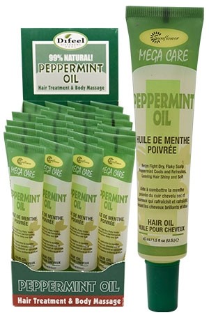 [Sunflower-box#70] Mega Tube Hair Oil (1.5oz/24pc/ds)-Peppermin