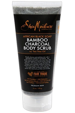 [Shea Moisture-box #160] Bamboo/Charcl Body Scrub(6oz)