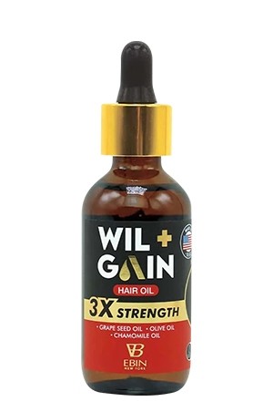 [Ebin-box#126] Wil+Gain 3X Strength Hair Oil /Grape Seed+Olive+Chamomile (2oz)