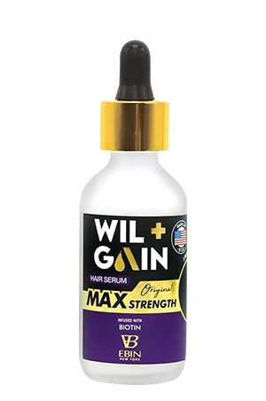 [Ebin-box#127] Wil+Gain MAX Strength Hair Serum Original /Biotin (2oz)